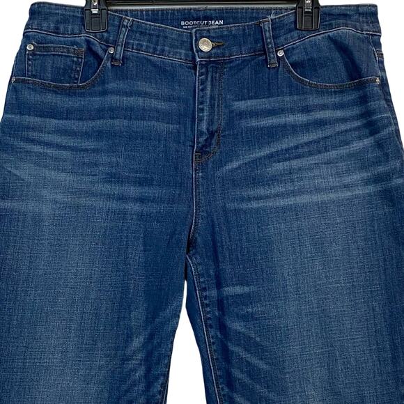 Chico's Blue Cotton Stretch Bootcut Jeans Size 12 - Picture 2 of 6